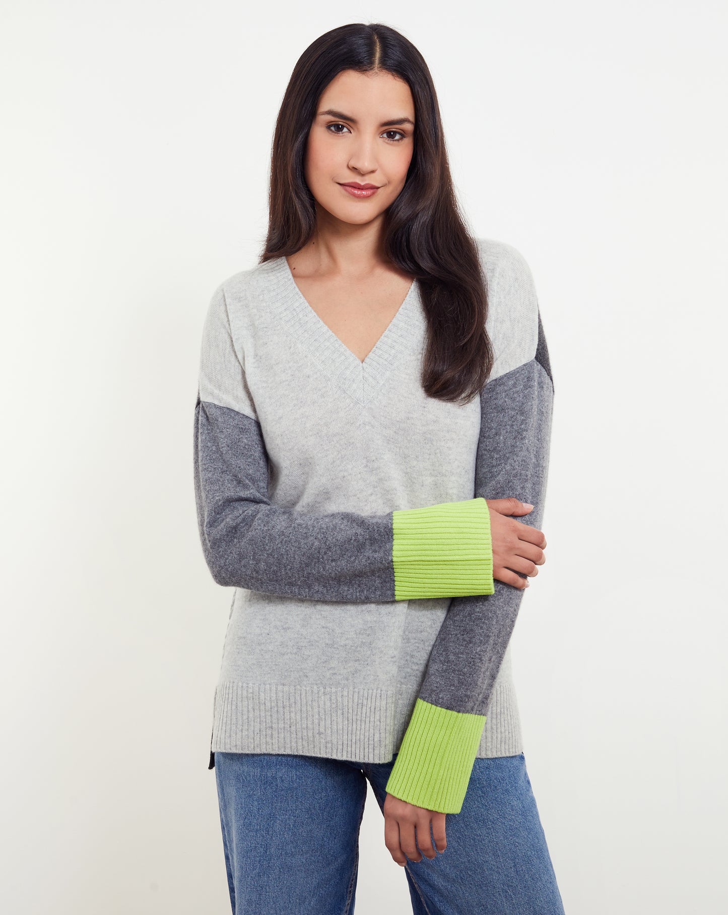 Avery Longline Colorblock V-Neck