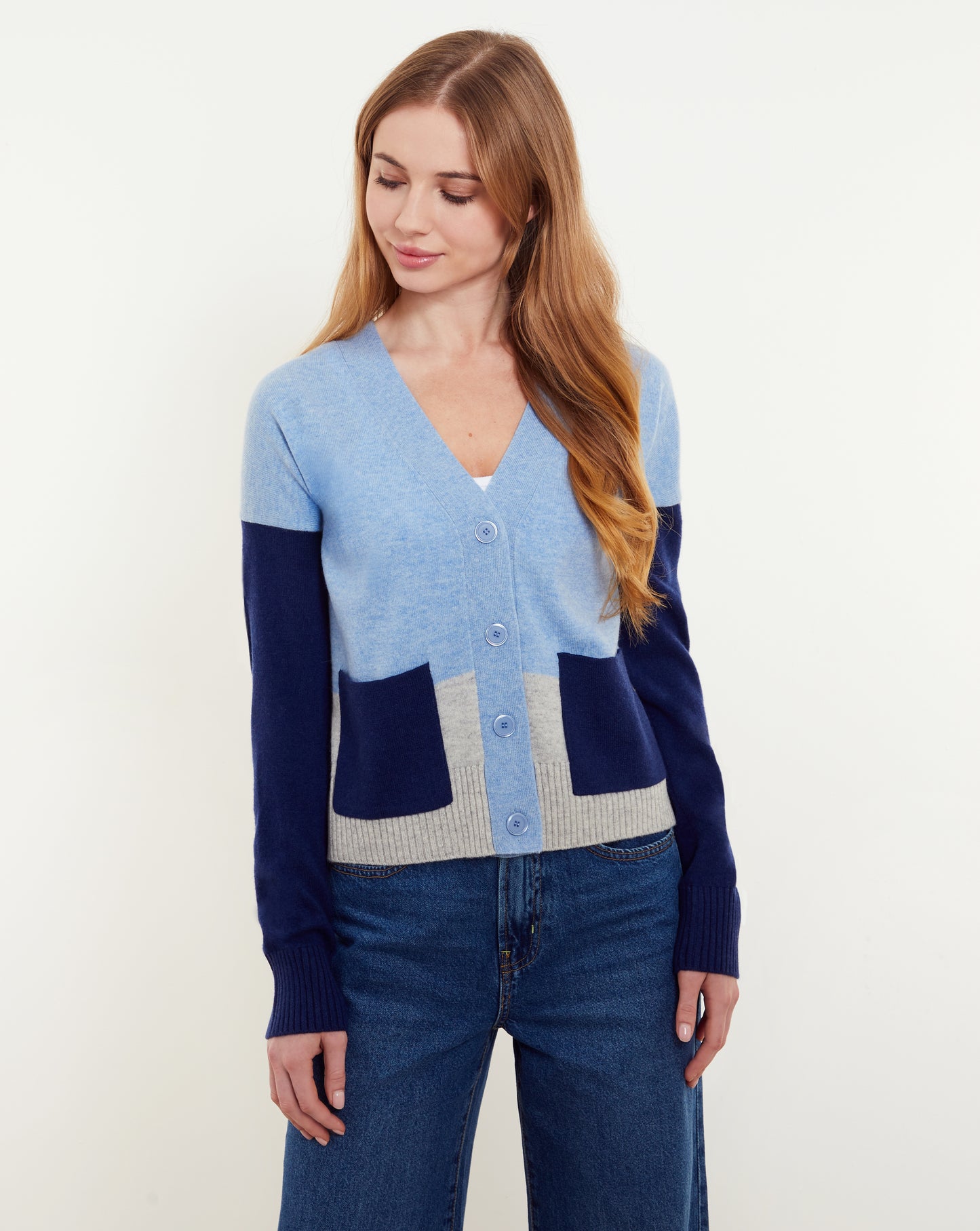 Beatrice Colorblock V-Cardi