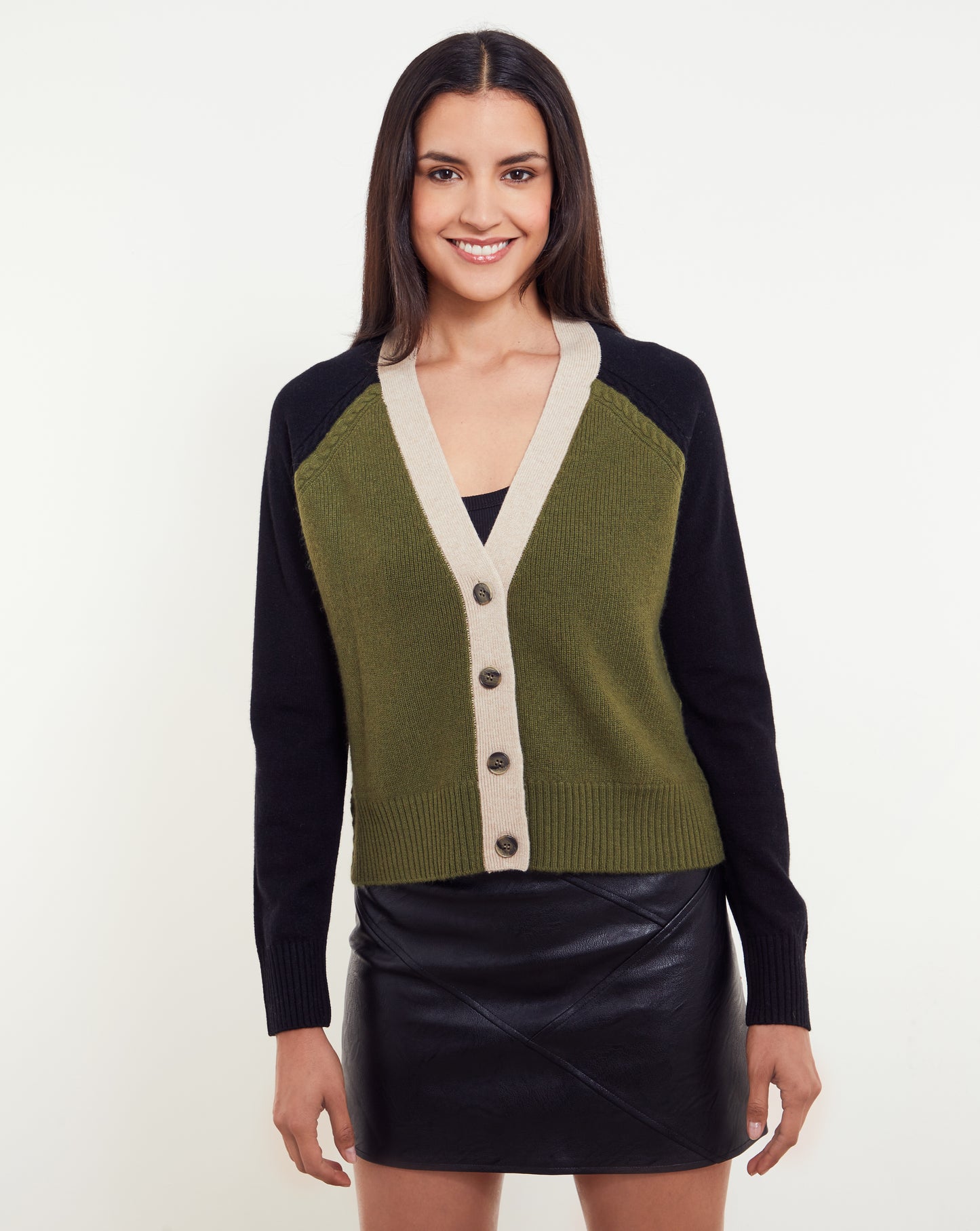 Brianna Colorblock V-Cardi