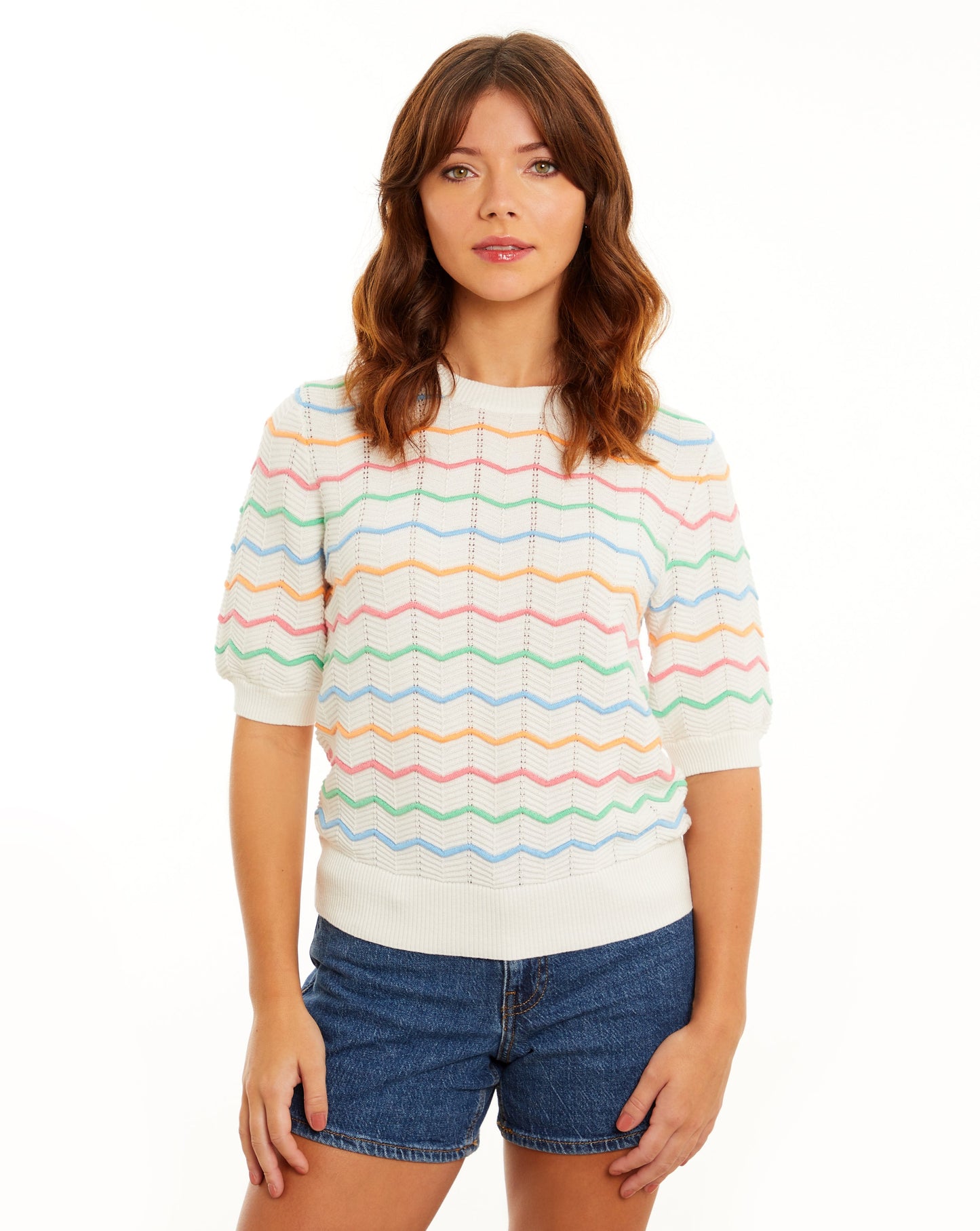 Tilda Chevron Stitch Crew Tee