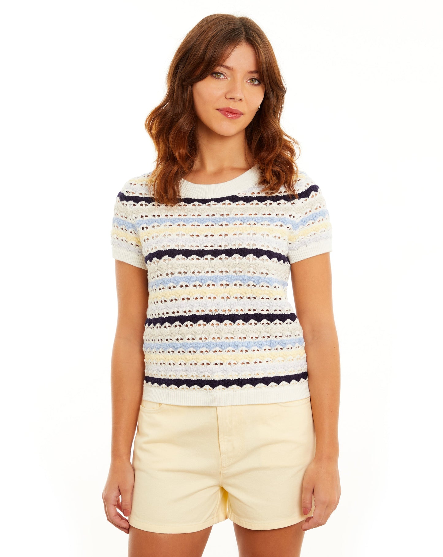 Lumi Stitch Cap Sleeve Crew