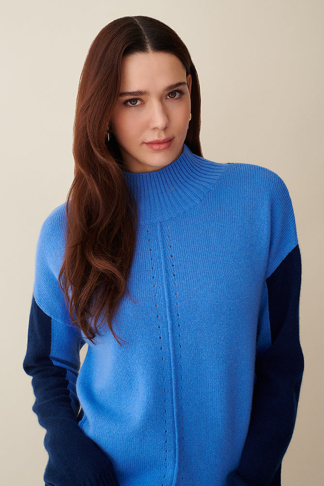 Ruby Colorblock Mockneck