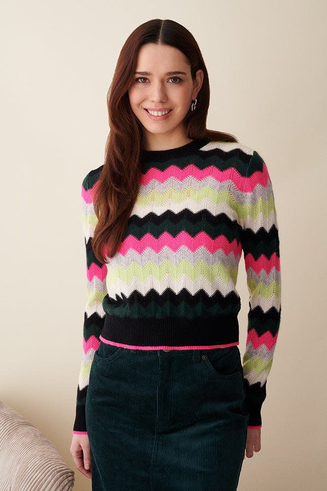 Ella Chevron Stripe Crew