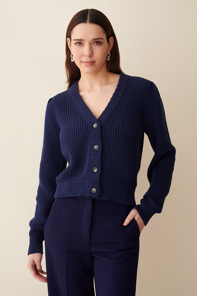 Maya Rib V Cardigan