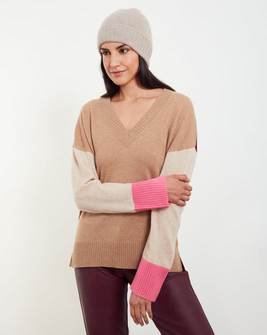 Avery Longline Colorblock V-Neck