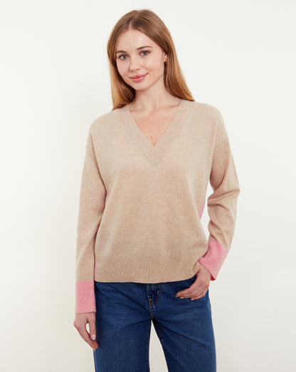 Beth Colorblock V-Neck