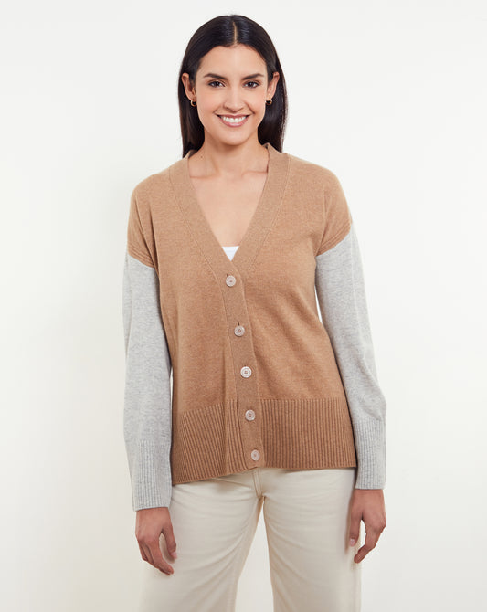 Charlie Longline Colorblock V-Cardi