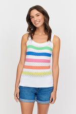 Load image into Gallery viewer, OLIVA POINTELLE VEST TOP
