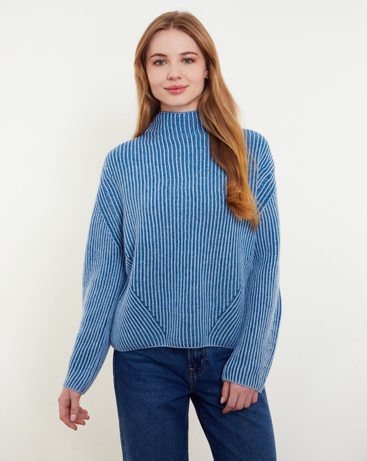 Joyce Plaited Rib Mock Neck
