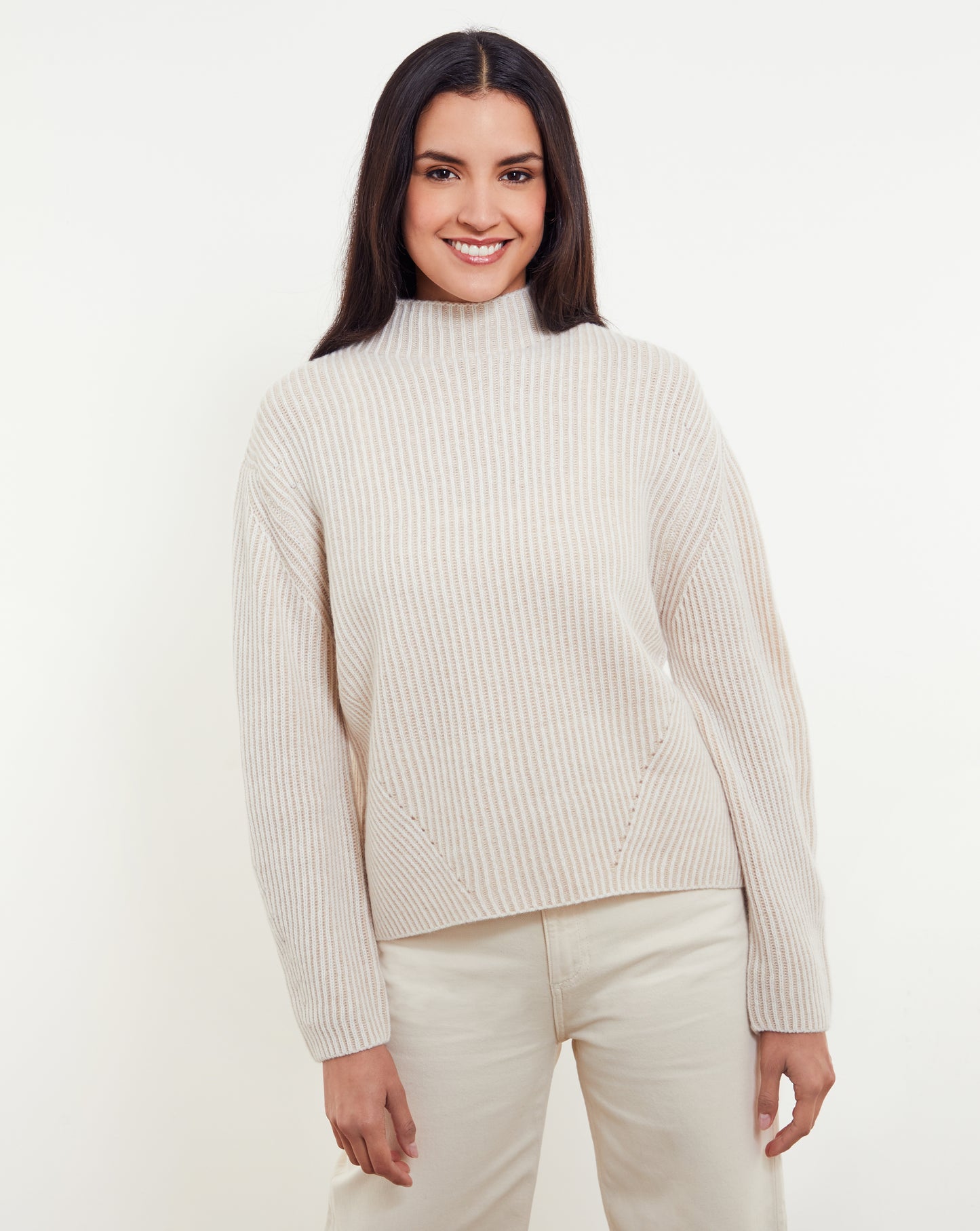 Joyce Plaited Rib Mock Neck
