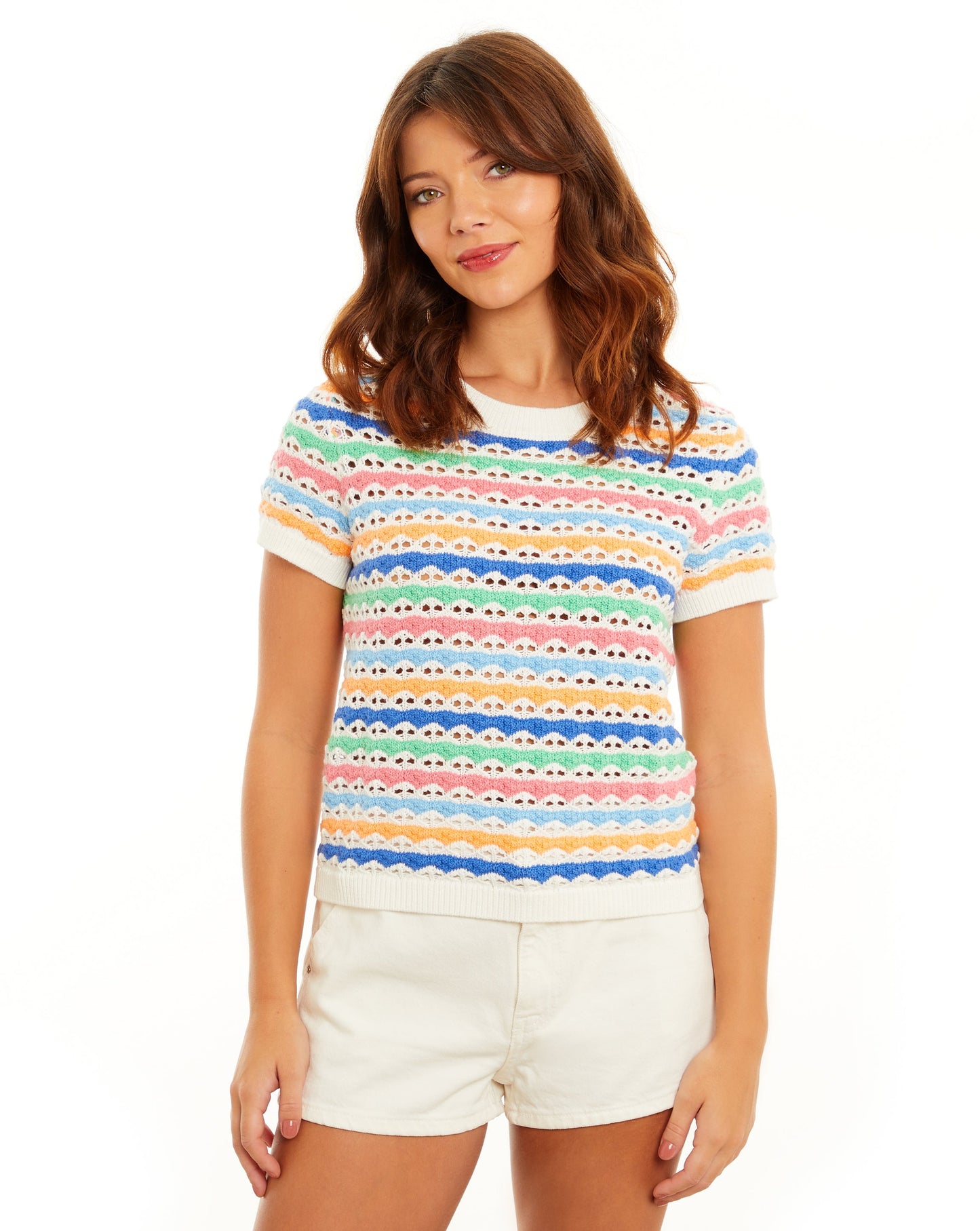 Lumi Stitch Cap Sleeve Crew