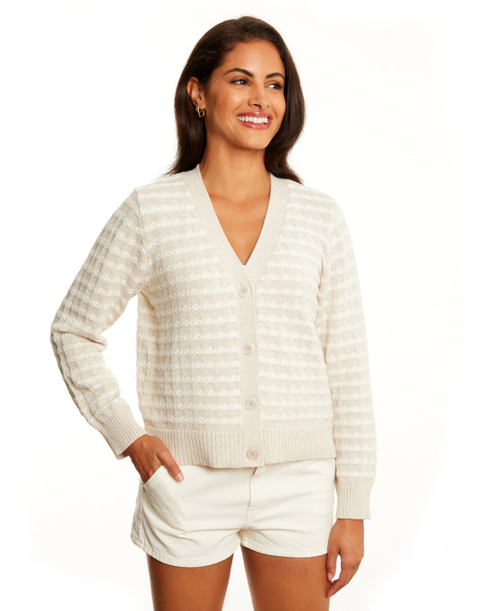 Ramona Stitch Stripe V-Cardi