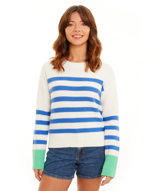 Maple Blocked Stripe Crew