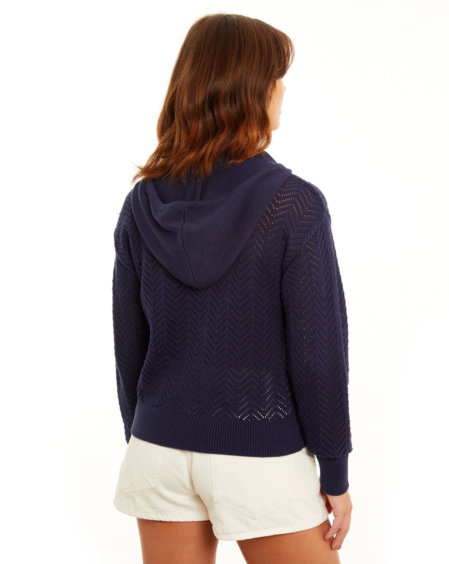 Fern Open Stitch Zip Hoody