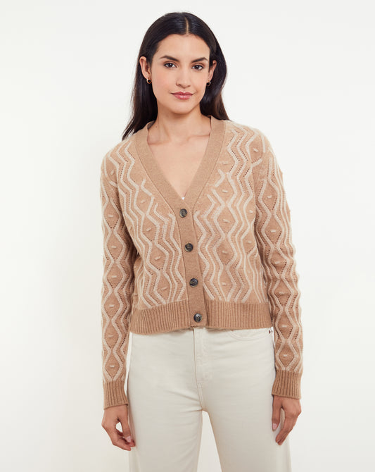 Maeve Plaited Cable V-Cardi
