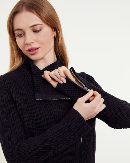 Naya Ribbed Biker Jacket