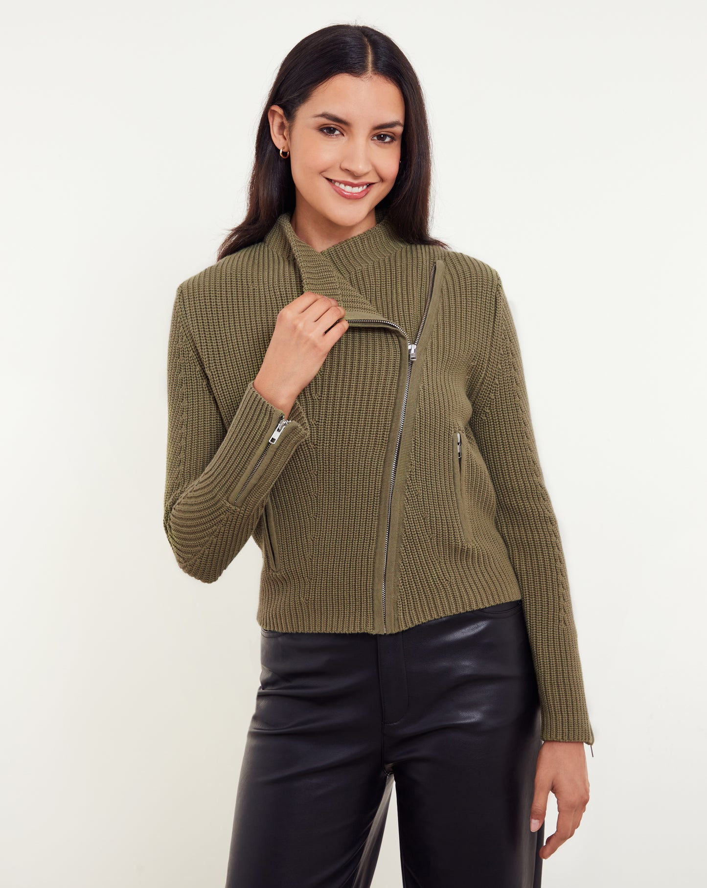 Naya Ribbed Biker Jacket