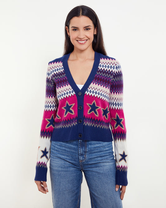 Penny Fairisle Star V-Cardi