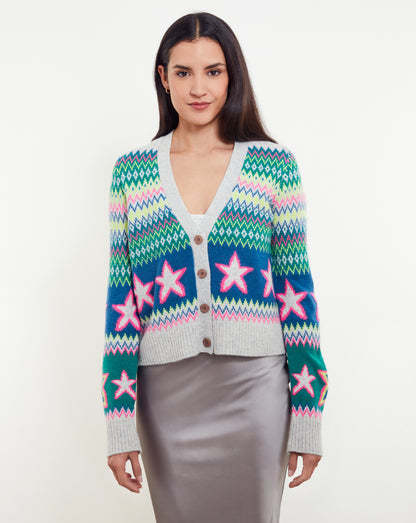 Penny Fairisle Star V-Cardi