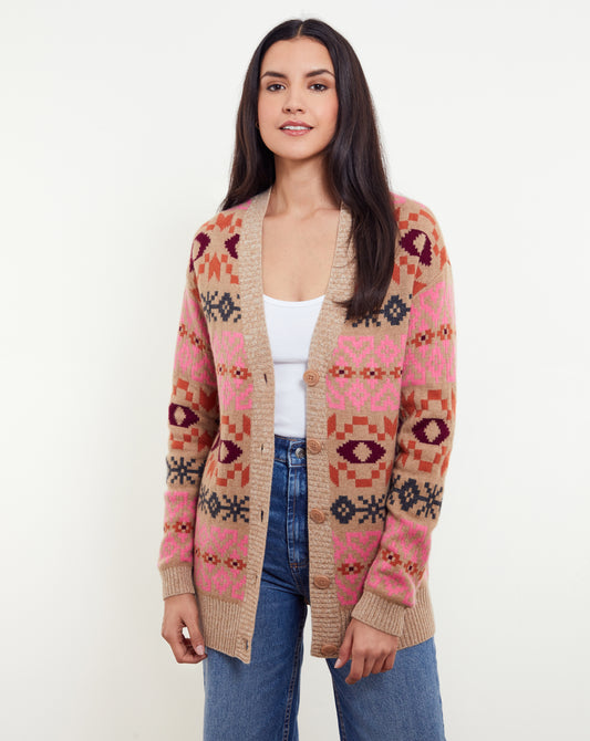 Rita Aztec Longline V-Cardi