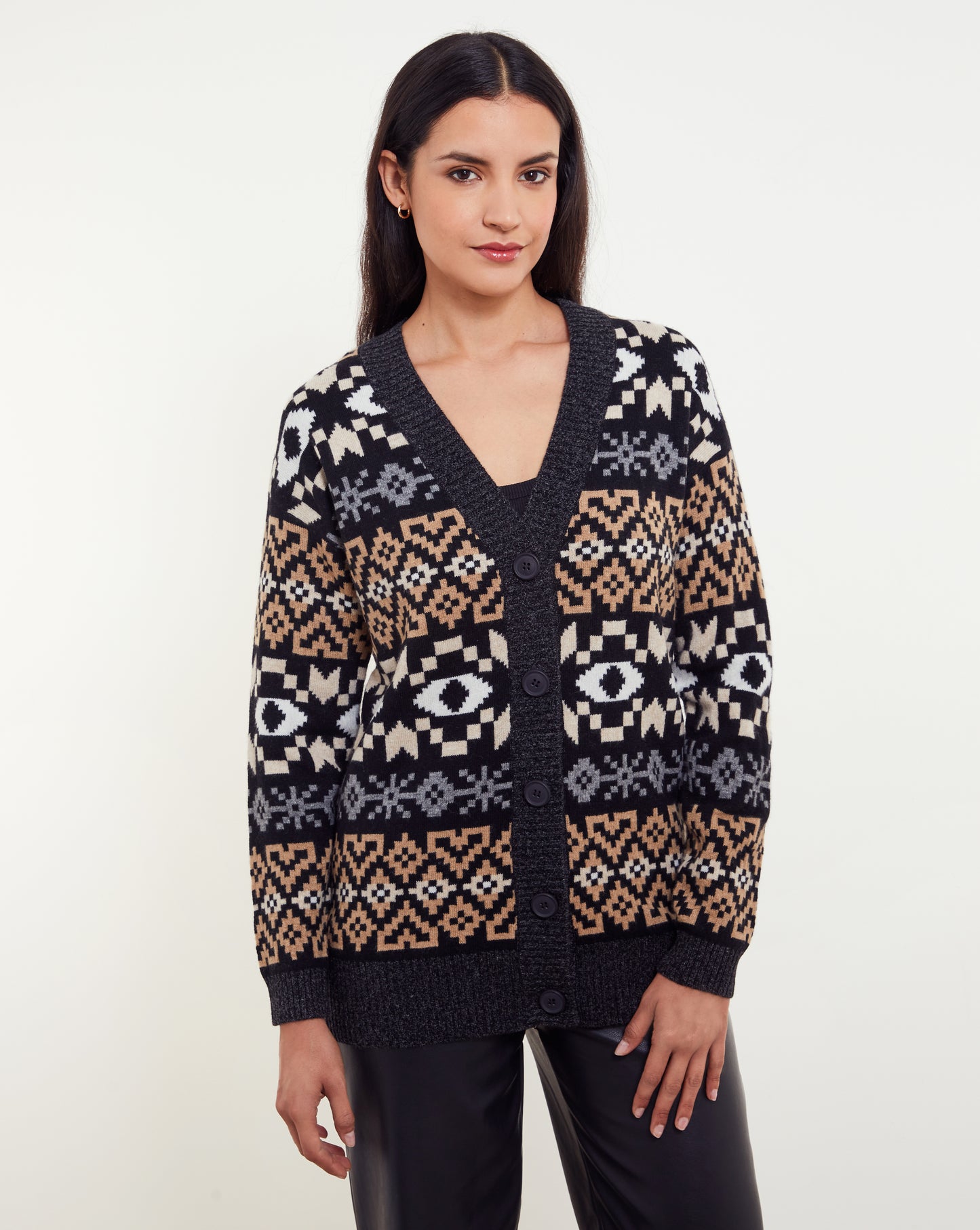 Rita Aztec Longline V-Cardi