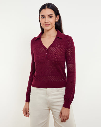 Serena Stitch Polo Neck