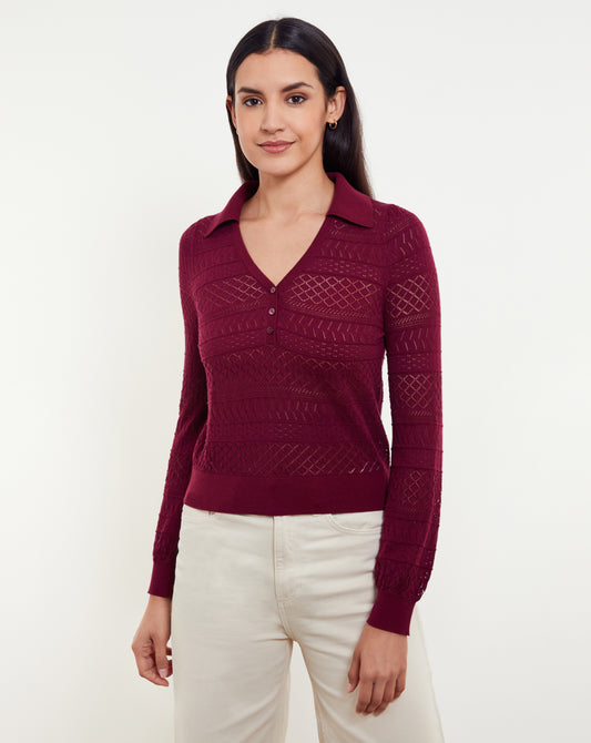 Serena Stitch Polo Neck