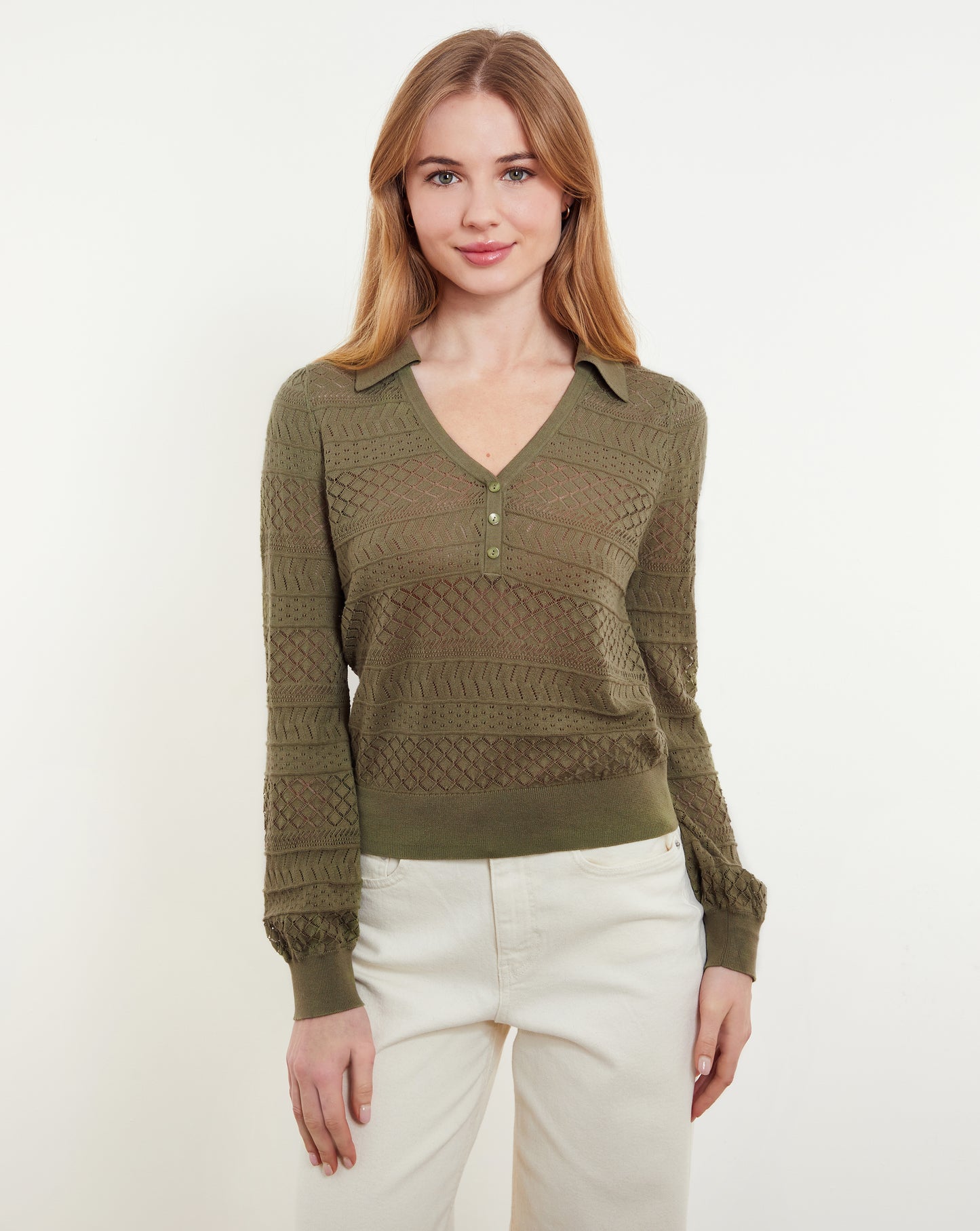 Serena Stitch Polo Neck