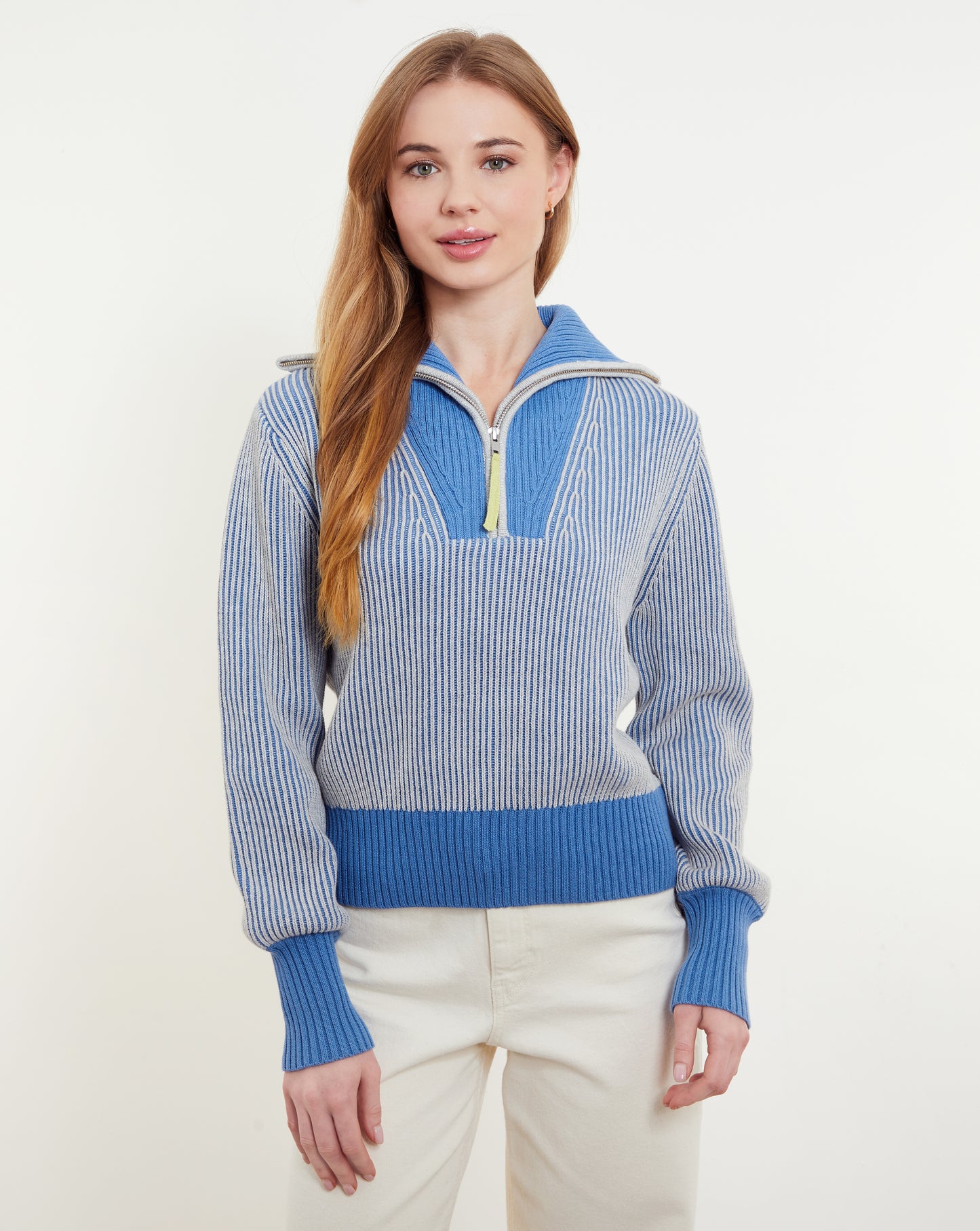 Verity Plaited Rib Qtr Zip