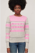 Load image into Gallery viewer, AIDEN LACE STRIPE CREW
