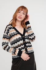 Load image into Gallery viewer, RONA WAVE STRIPE CARDIGAN
